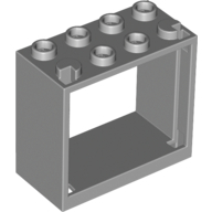 Lego rám okna 2x4x3, světle modro šedá (6141496)